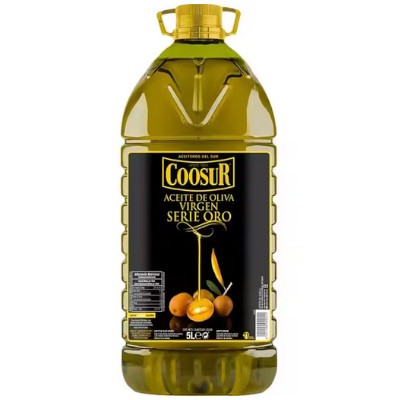 Aceite de oliva virgen Coosur Serie Oro, 5L por 38,11€.